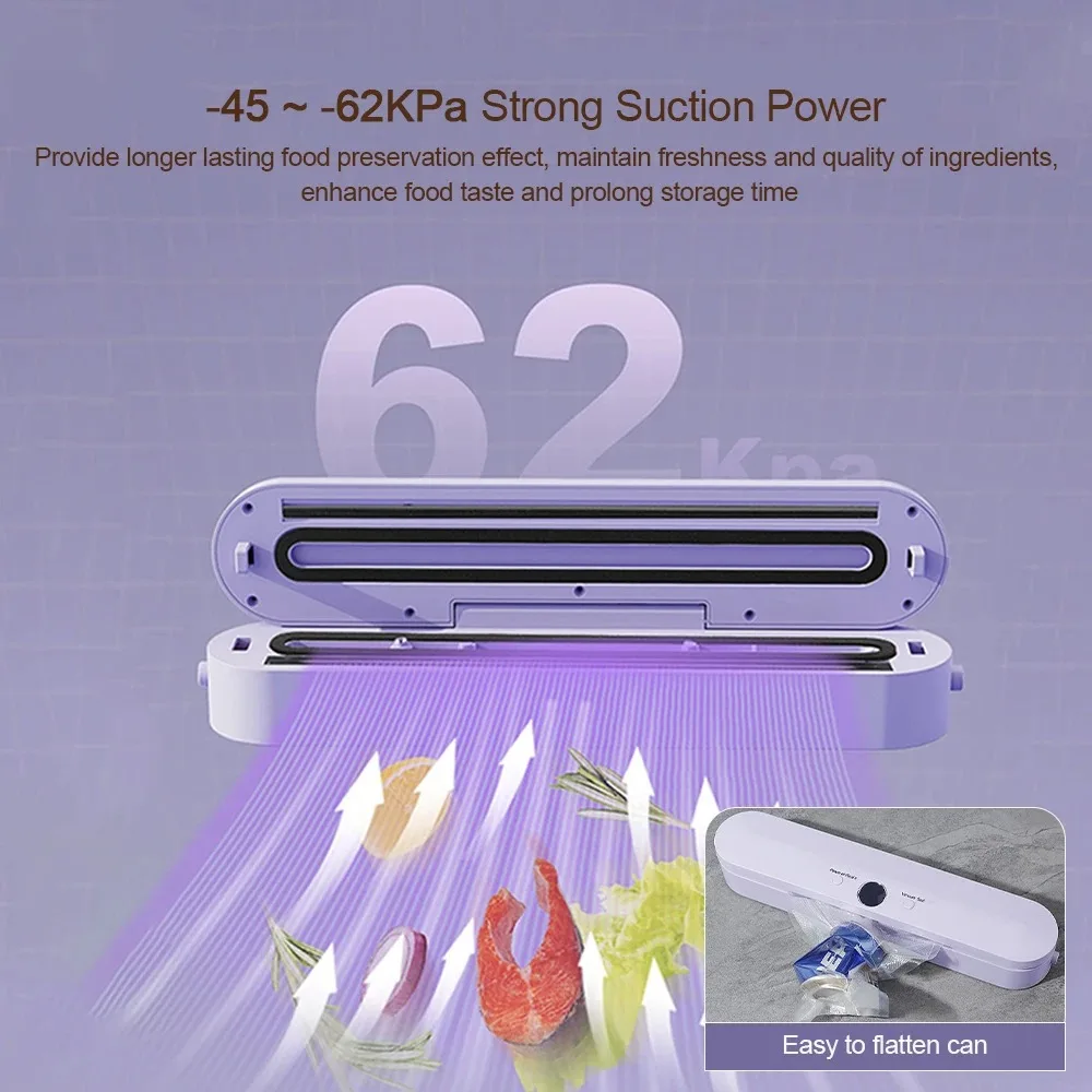 Portable Wireless Vacuum Sealer for Kitchen Food Storage