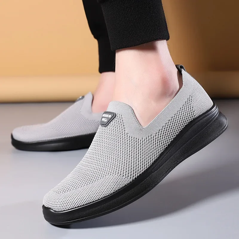 

Men Breathable Mesh Shoes Fashion Casual Sports Men's Vulcanize Shoes 2023 Summer New Designer Solid Color Sneakers Male