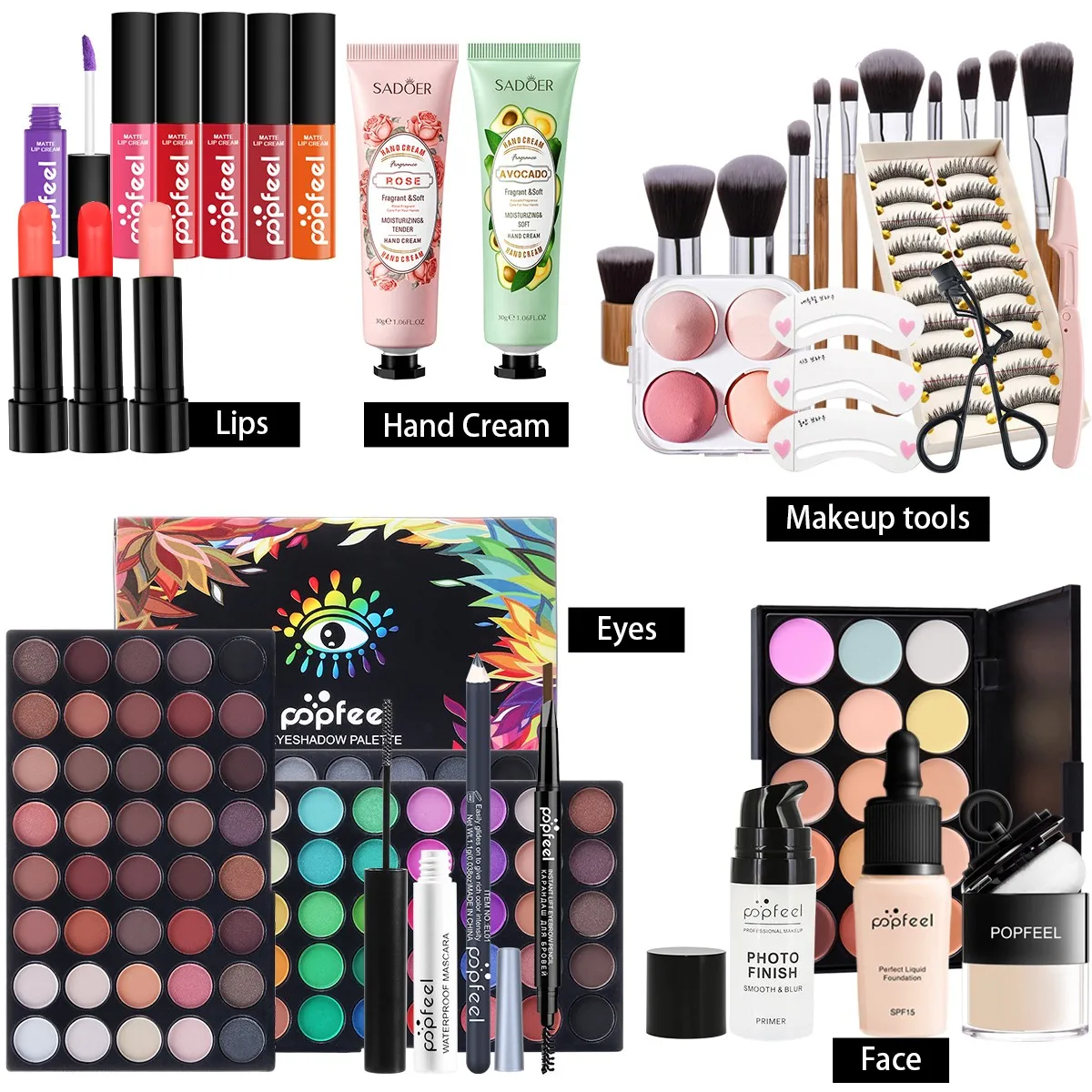 POPDEEL Makeup Kit For Women Full Kit,All-in-one Makeup Holiday Gift Set Include Concealer Eyeshadow Face Powder Lipstick Blush 2