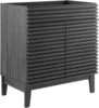 Render 30" Bathroom Vanity in Charcoal - Sink Basin Not Included 30"W X 18"L X 32.5"H Adjustable Rack Sturdy and Durable 1