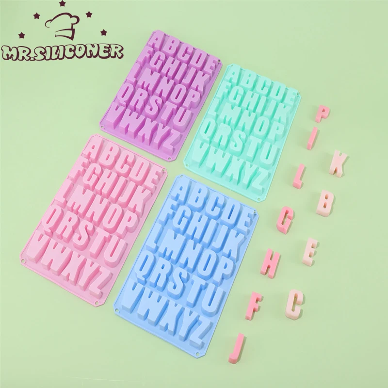 

Silicone Chocolate Mold 26 Letter Number Chocolate Baking Tools Non-stick Silicone Cake Mold Jelly And Candy Mold 3D Mold DIY