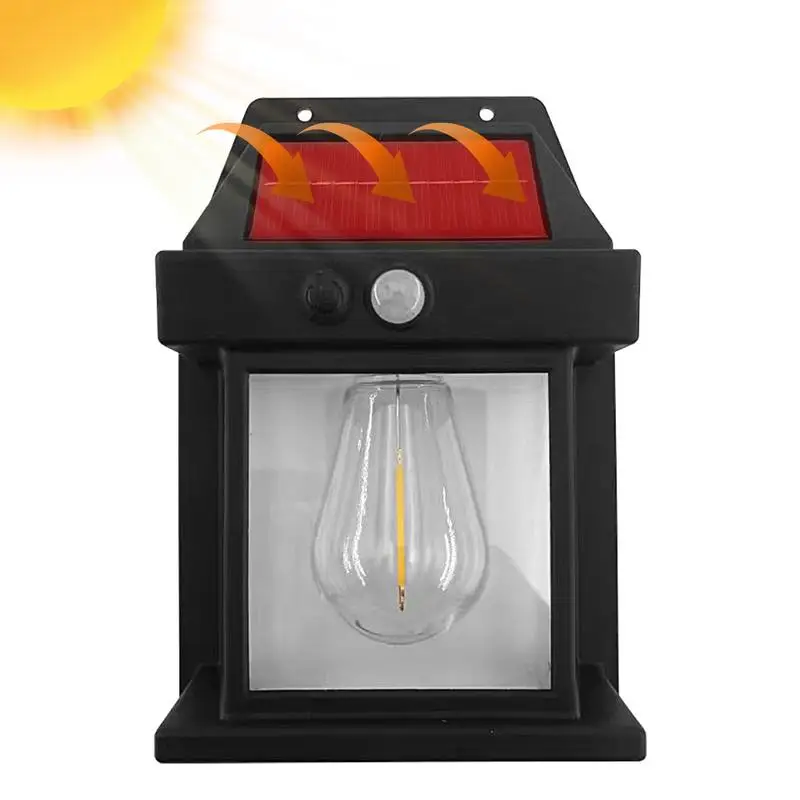 

Solar Outdoor Wall Lights Outdoor Solar Wall Lamp Motion Sensor IP65 Waterproof LED Retro Tungsten Light For Outdoor Indoor