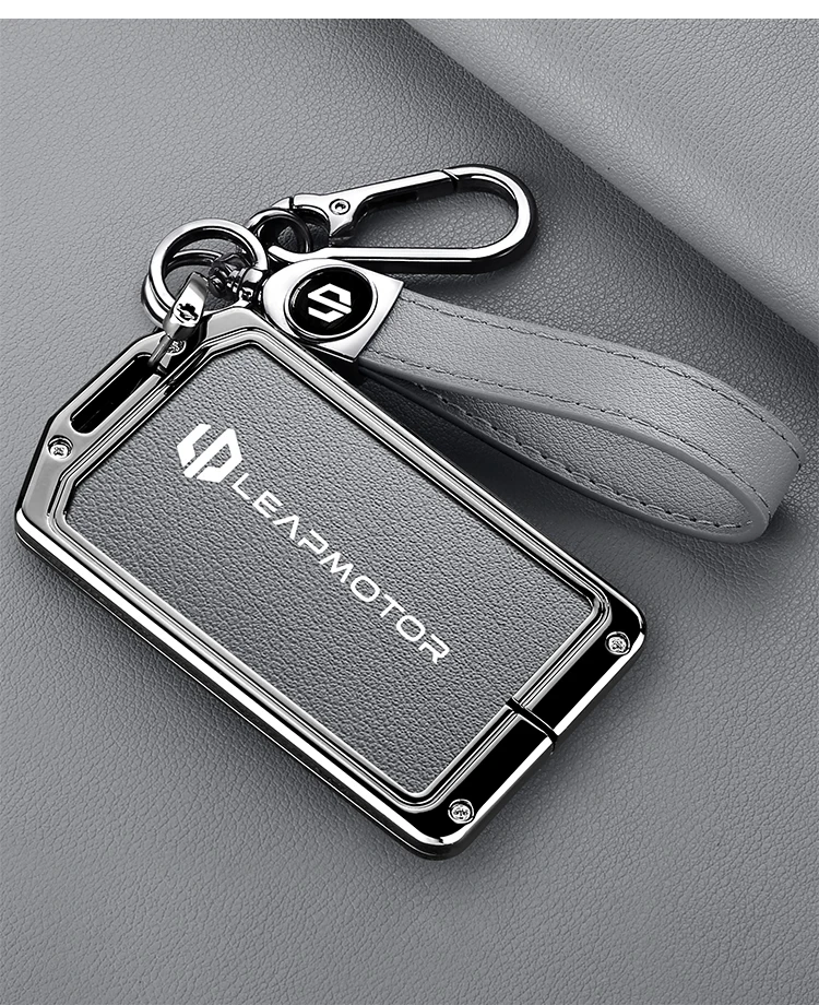Auto Zink-legierung Leder NFC Karte Fernbedienung Schlüssel Abdeckung Fall Für Leapmotor C10 C11 C16 Schutz Halter Shell Auto Schlüsselbund Zubehör – Detail 10