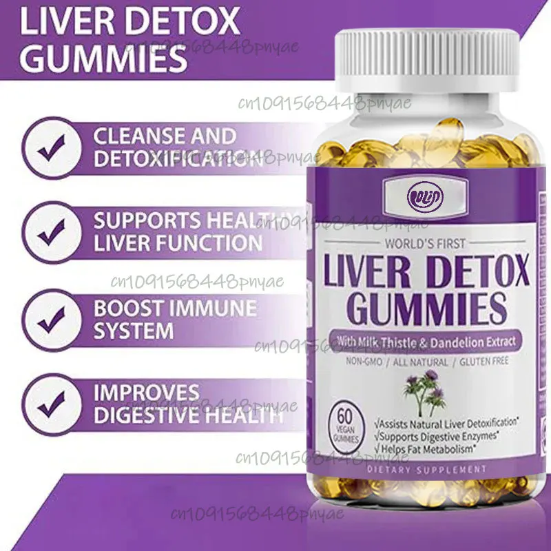 Liver cleansing, detoxification, and repair gummy candy-Silymarin milk thistle supplement containing Korean thistle extract