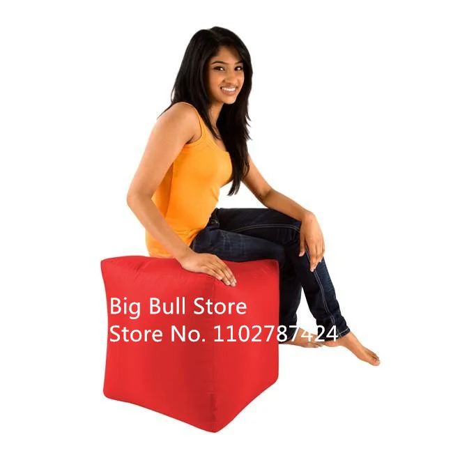 ottoman many colors cube outdoor waterproof bean bag pouf,LAZY-sitting cube beanbag pouf ottoman-tea pot holder