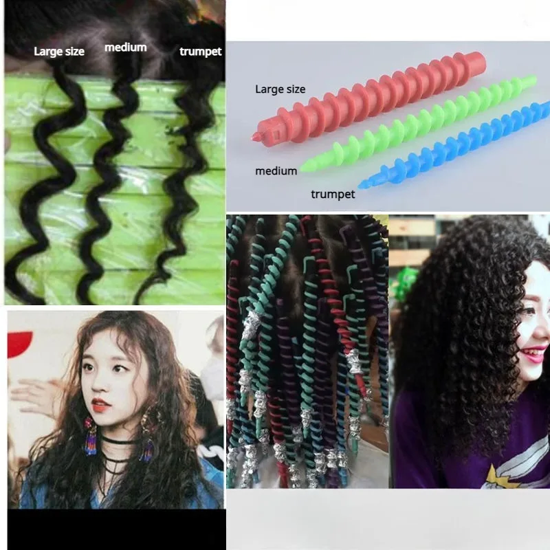 Hair Curling Tools Spiral Plastic Perm Stick Women Cold Perm Bar Hair Curler 10-28pcs