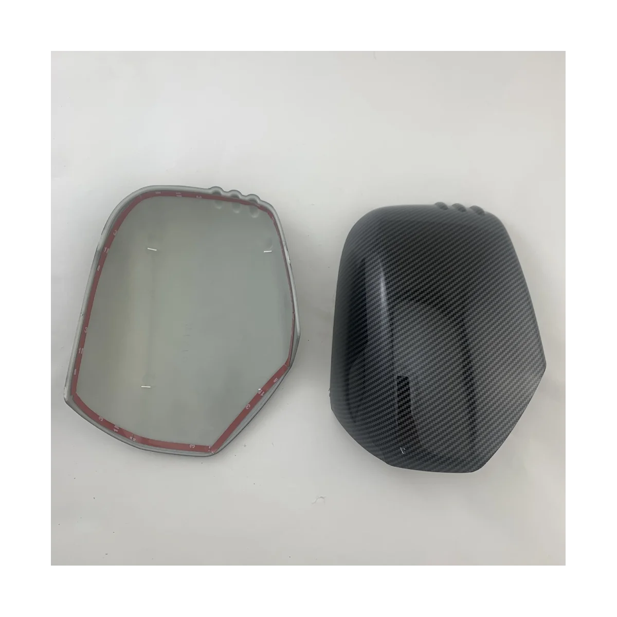 Car Carbon Fiber Rearview Side Glass Mirror Cover Trim Frame Side Mirror Caps for Mitsubishi L200 Triton 2006-2014