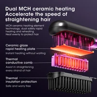 Wireless Electric Hot Comb Straight Hair Straightener Comb Straightening Brush Negative Ion Anti-Scalding Styling Tool 3