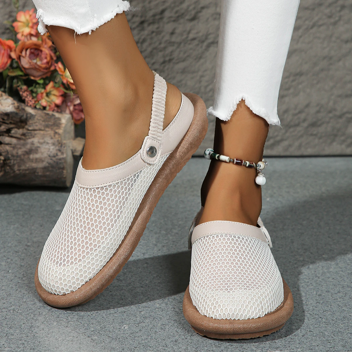 Women Sandals 2024 New Fashion Casual Solid Color Shoes for Women High Heels Sandals Designer Sandals Plus Size Zapatos De Mujer - 5