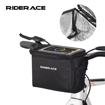Borsa da manubrio per bicicletta Borsa anteriore per telaio bici Accessori per ciclismo su strada con touch screen Ghia multifunzionale portatile