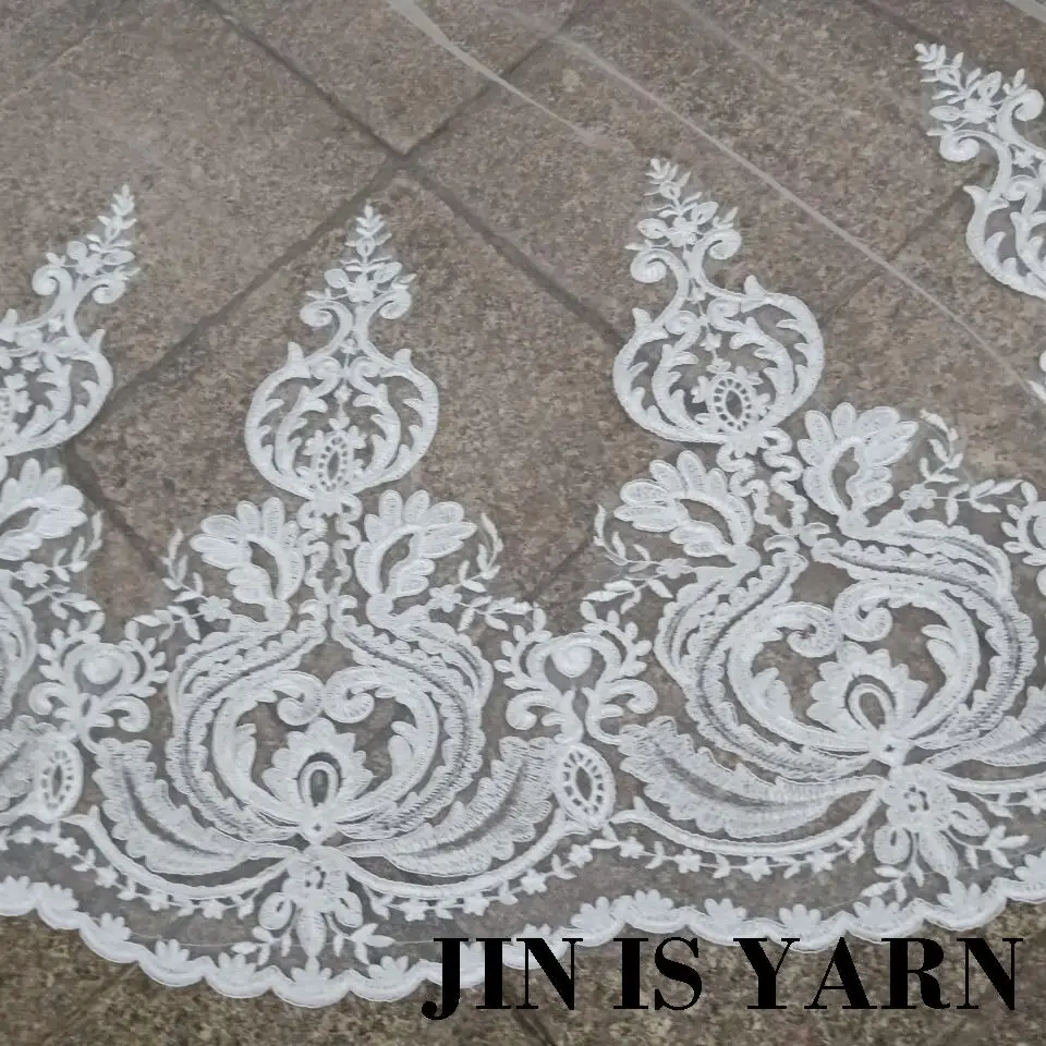 Bridal Veil 5m 4m 3m Long Lace Appiques