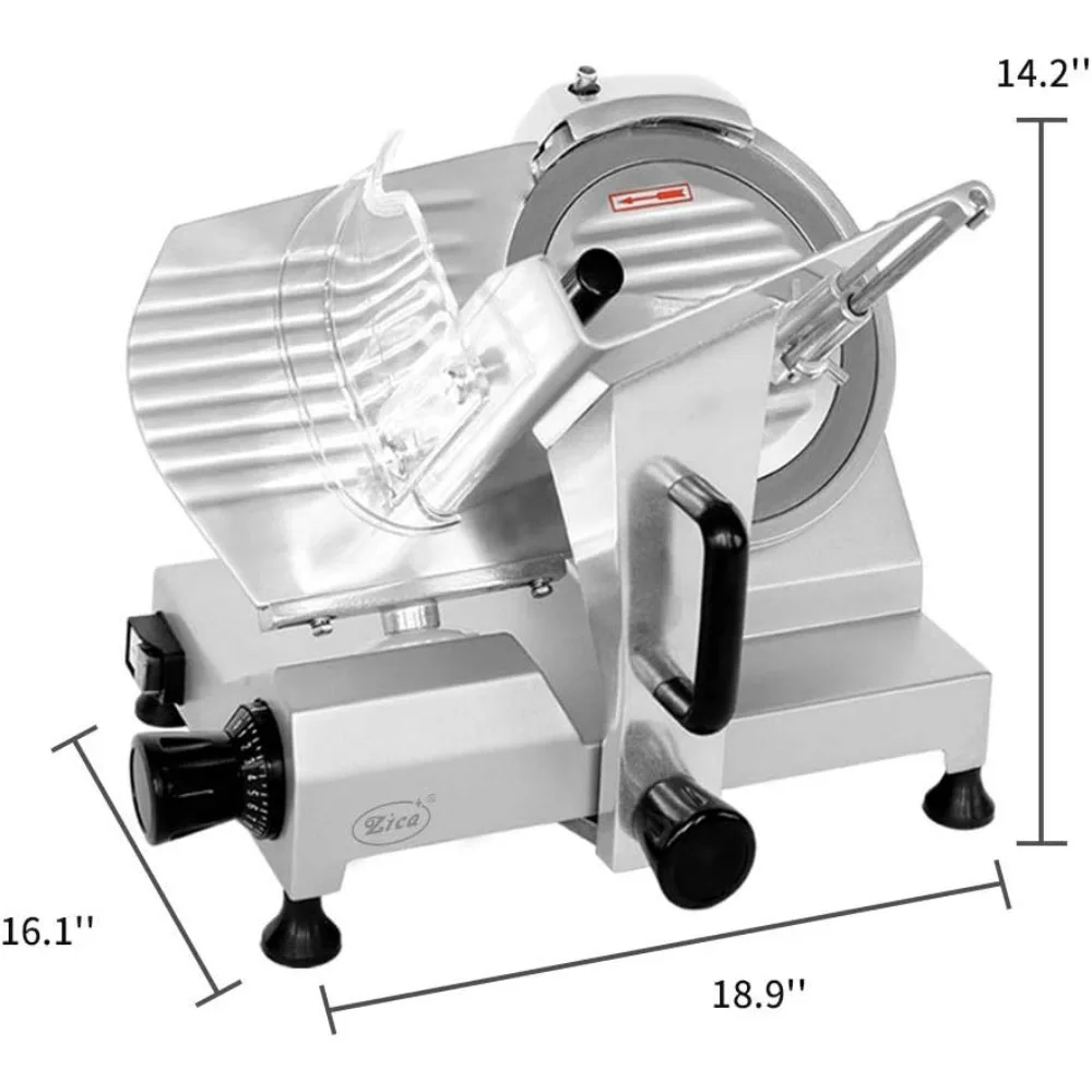 Stainless Steel Electric Deli Slicer for Commercial and Home Use - Zica ZBS-10A ModelNEW-