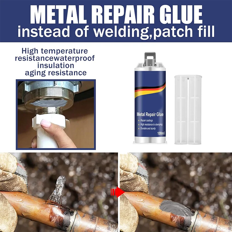 Strong Casting Welding Glue Heat Resistance AB Sealant Cold Welding Glue Industrial Metal Repair Glue High Strength Repair Agent