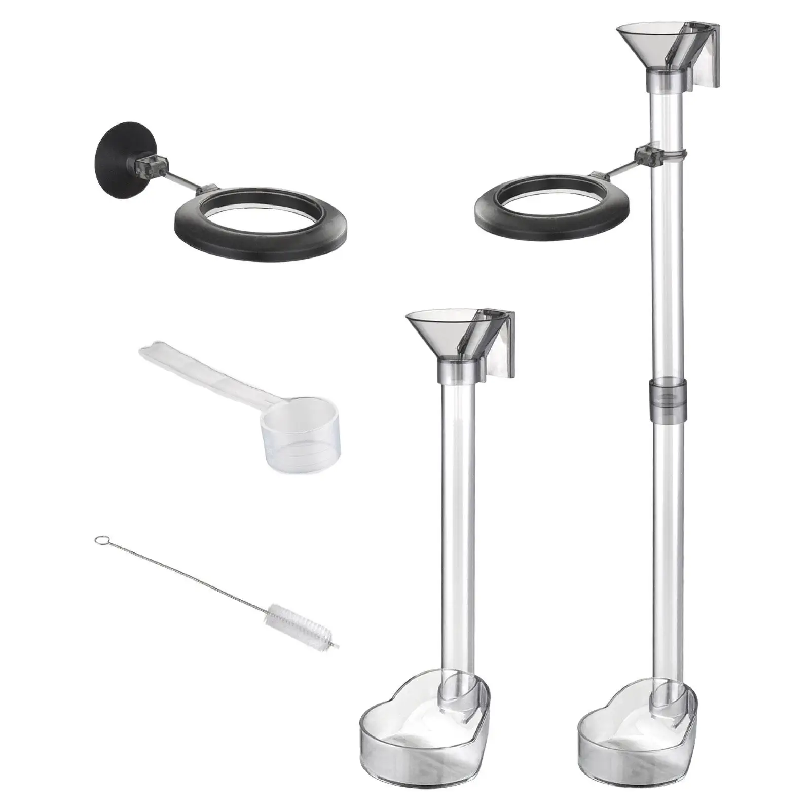 Shrimp Feeding Tube Dish Set Feeding Rings Portable Cleaning Brush Fish Tank Feeder Set for Crabs Fish Aquatic Animals fish feeder,shrimp feeding dish