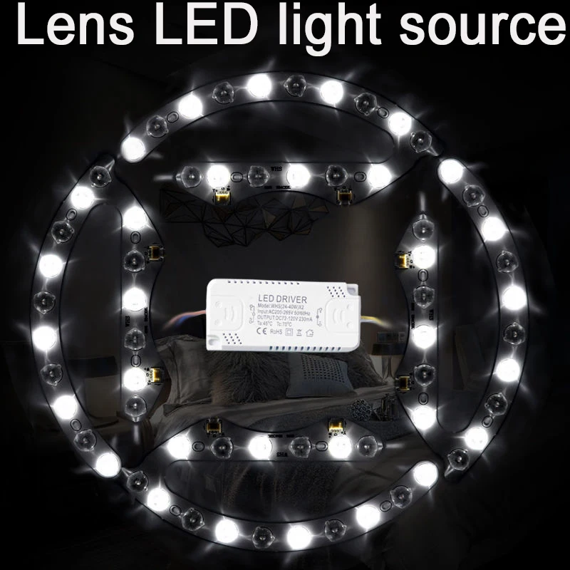 Replaceable LED Light Source Plate For Ceiling Lights Pendant Lamp 220V Ceiling Lamp Round Board Indoor Living Dining Room