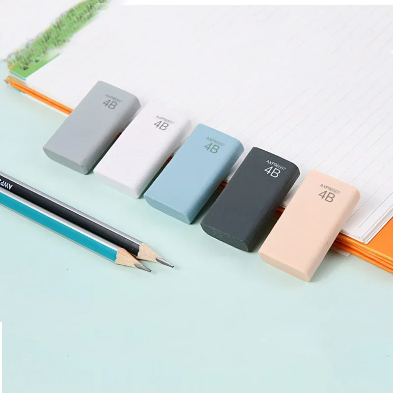 4B Clean Rubber Erasers for Students Art Eraser Korean Stationery Sketch Pencil Eraser Office School Supplies - 3