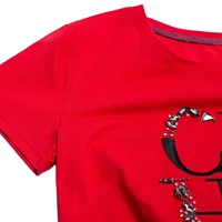 CHCH Women's T-shirt 2025 New Hand Embroidered Heavy Industry Casual Top Simple Round Neck Short Sleeve Women's Clothing - Image 5