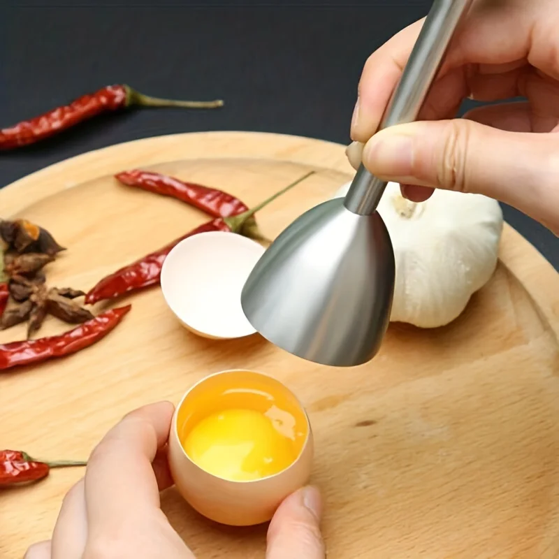 Stainless Steel Boiled Egg Topper Shell Top Kitchen Tool Cutter Knocker Opener Egg Accessories Scissors Kitchen Gadget Stain egg shell opener egg opener