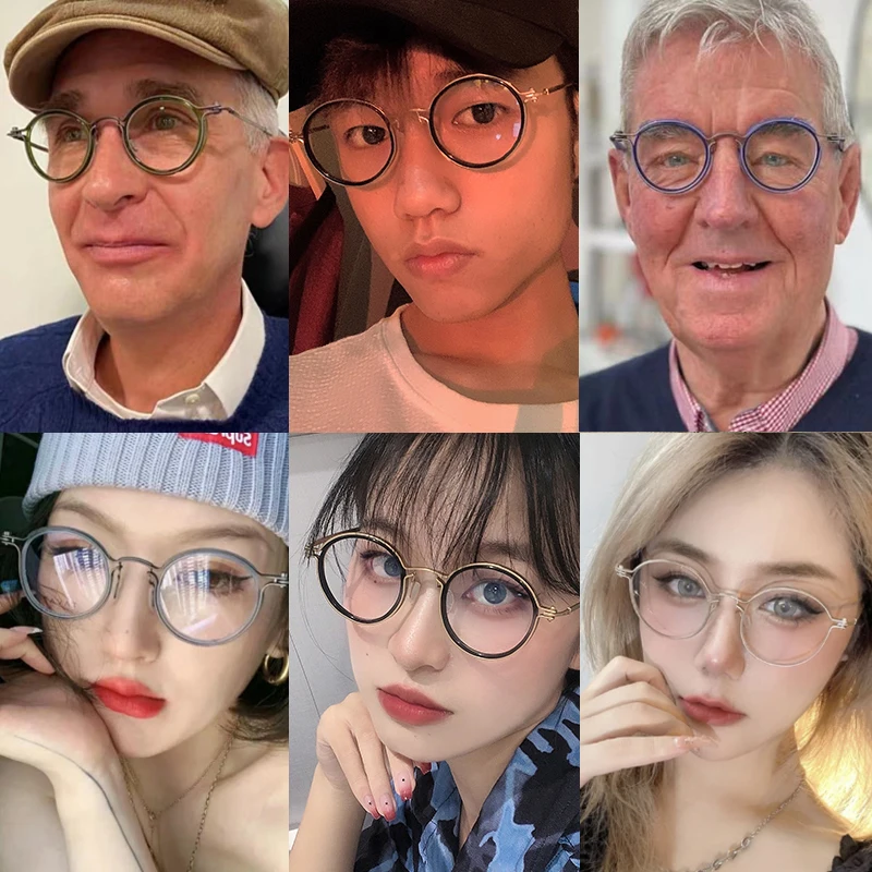 빈티지의 아름다움을 담은 고급스러운 티타늄 안경 프레임