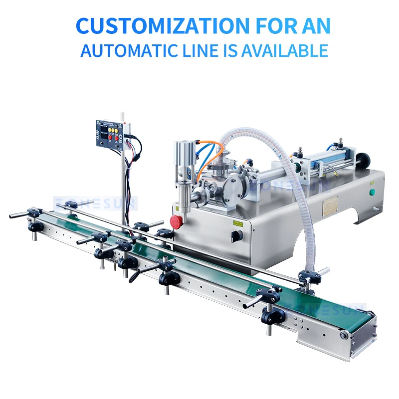 ZONESUN ZS-YT1 Pneumatic Piston Liquid Filler Shampoo Gel Honey Vinegar Oil Detergent Liquid Soap Filling Machine