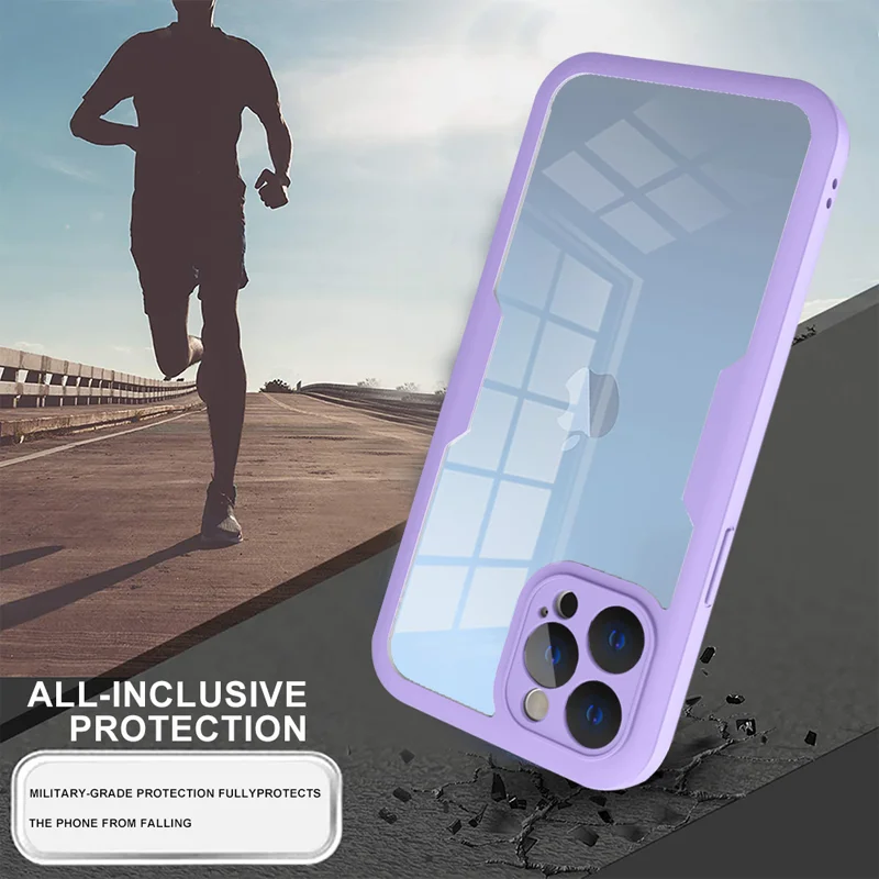 

360 Full Body Protective Cover is Suitable For iphone14Pro Max Plus 13 12 11 X XS XR 8 7 Screen Protector Phone Cases
