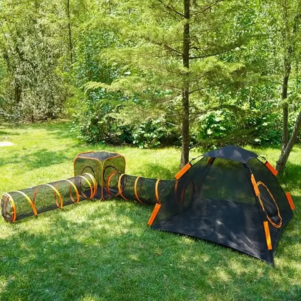 Portable Cat Playpen Outdoor Enclosure Tunnel Tent Kit