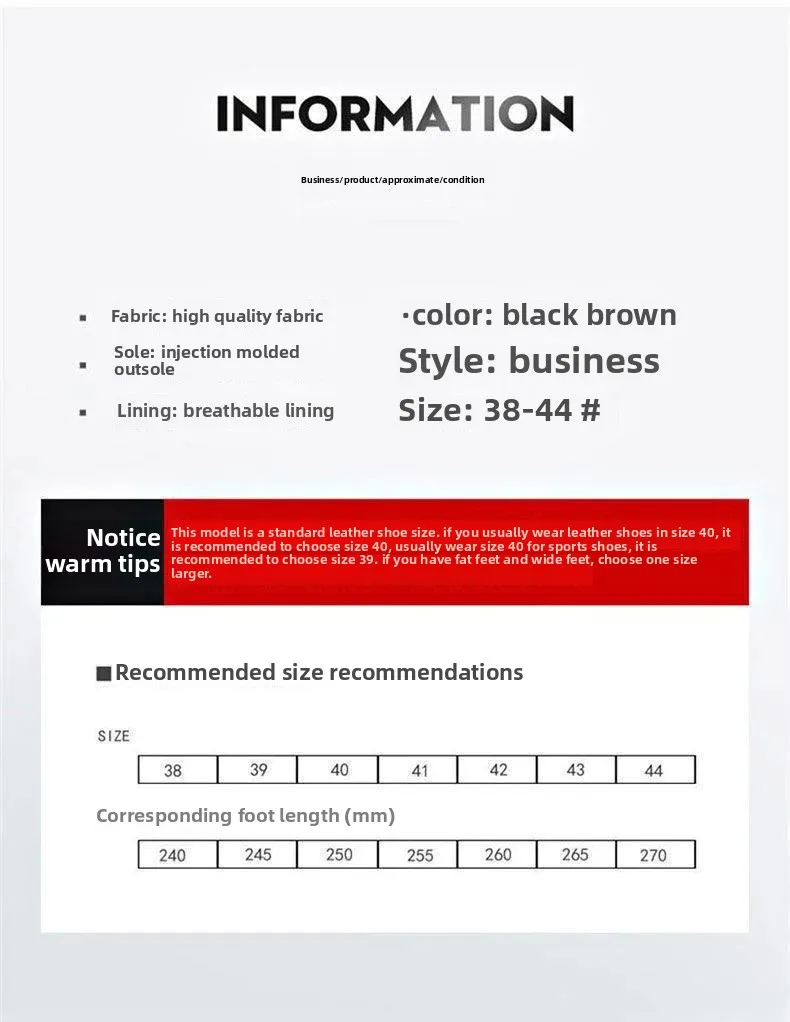 Men Formal Pointed Toe Business Leather Shoes