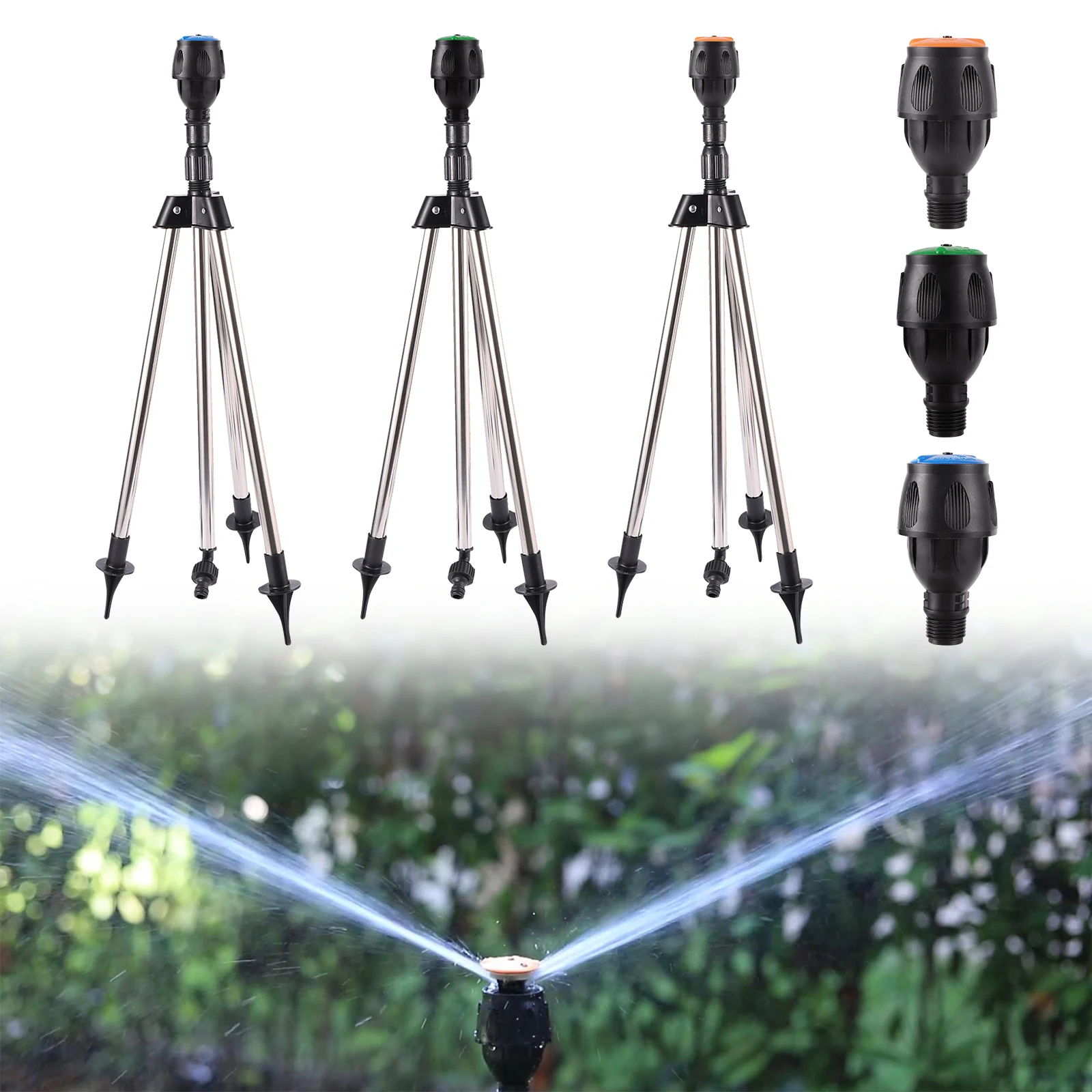TONYSA Irrigatore A Treppiede, Irrigatore Oscillante, Pistola Per Irrigazione Da Giardino Irrigatore Da Giardino Telescopico In Ottone Con Treppiede Irrigatore Rotante Automatico A 360 Gradi Per Cor 85553225