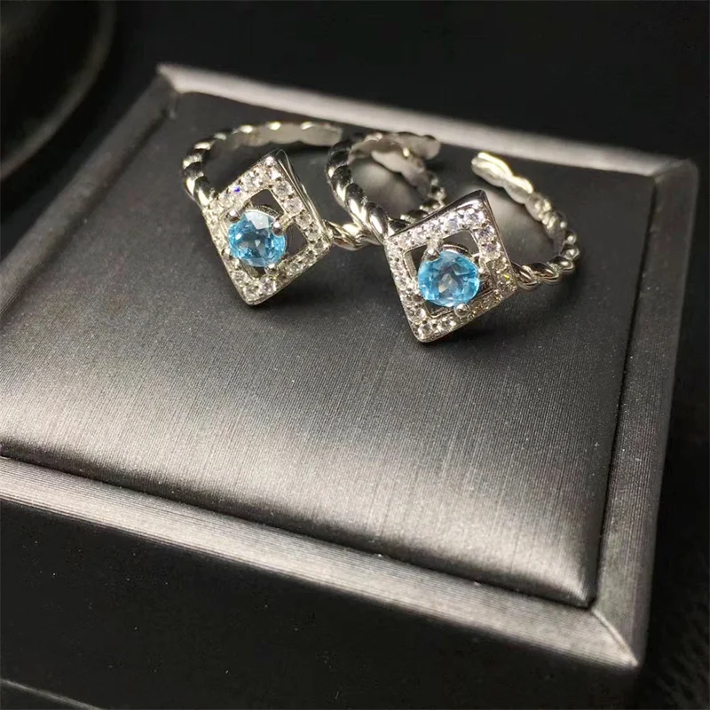 Anelli Da Donna In Argento Sterling 925 Con Tanzanite Naturale Per Il Regalo Di Anniversario Di Matrimonio Di Fidanzamento