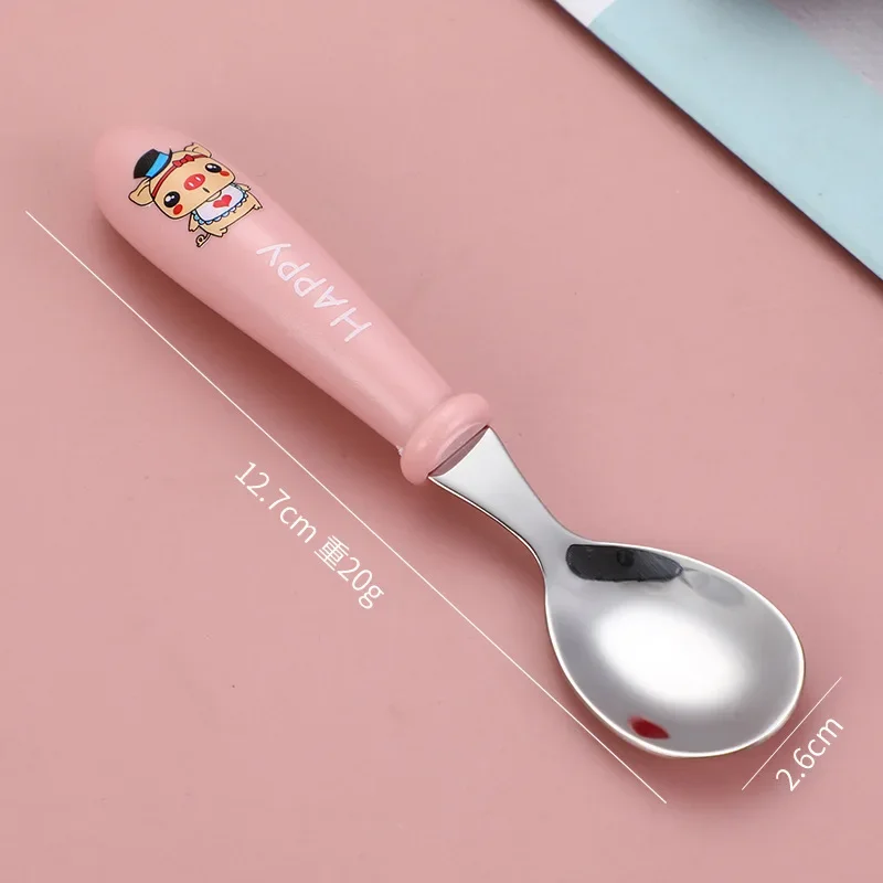 Baby Gadgets Tableware Set Children Utensil Stainless Steel Toddler Dinnerware Cutlery Cartoon Infant Food Feeding Spoon Fork learning spoons