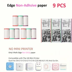 Children's Instant Print Camera Thermal Paper - 10 Rolls (9PCS Edge)