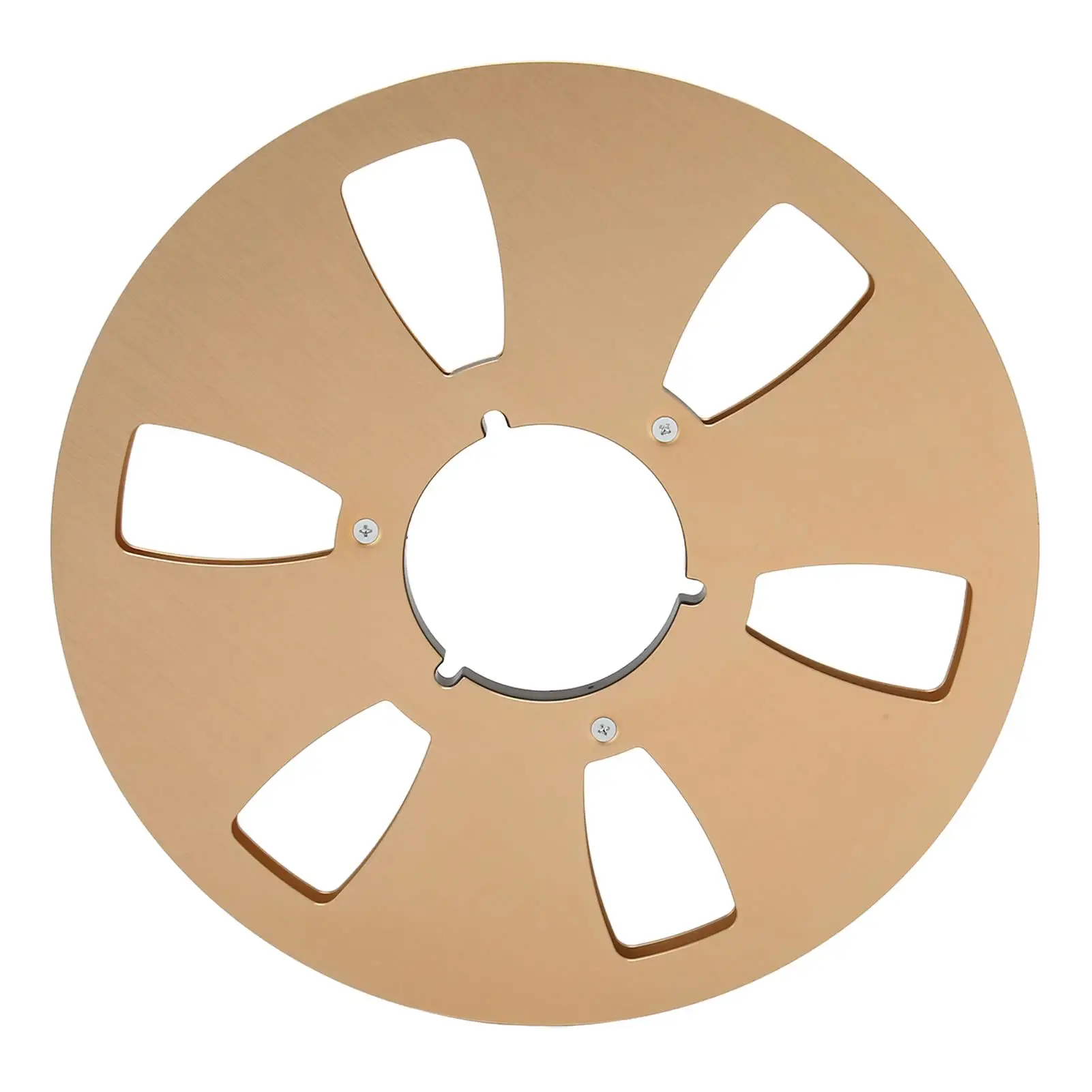 

10 Inch Aluminum Alloy Tape Reel with 6-Hole Opening - Universal Sound Tape Takeup Reel for Machine Parts