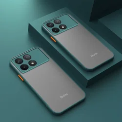 Luxury Matte Shockproof Bumper Phone Case for Redmi K70Pro (Dark Green)