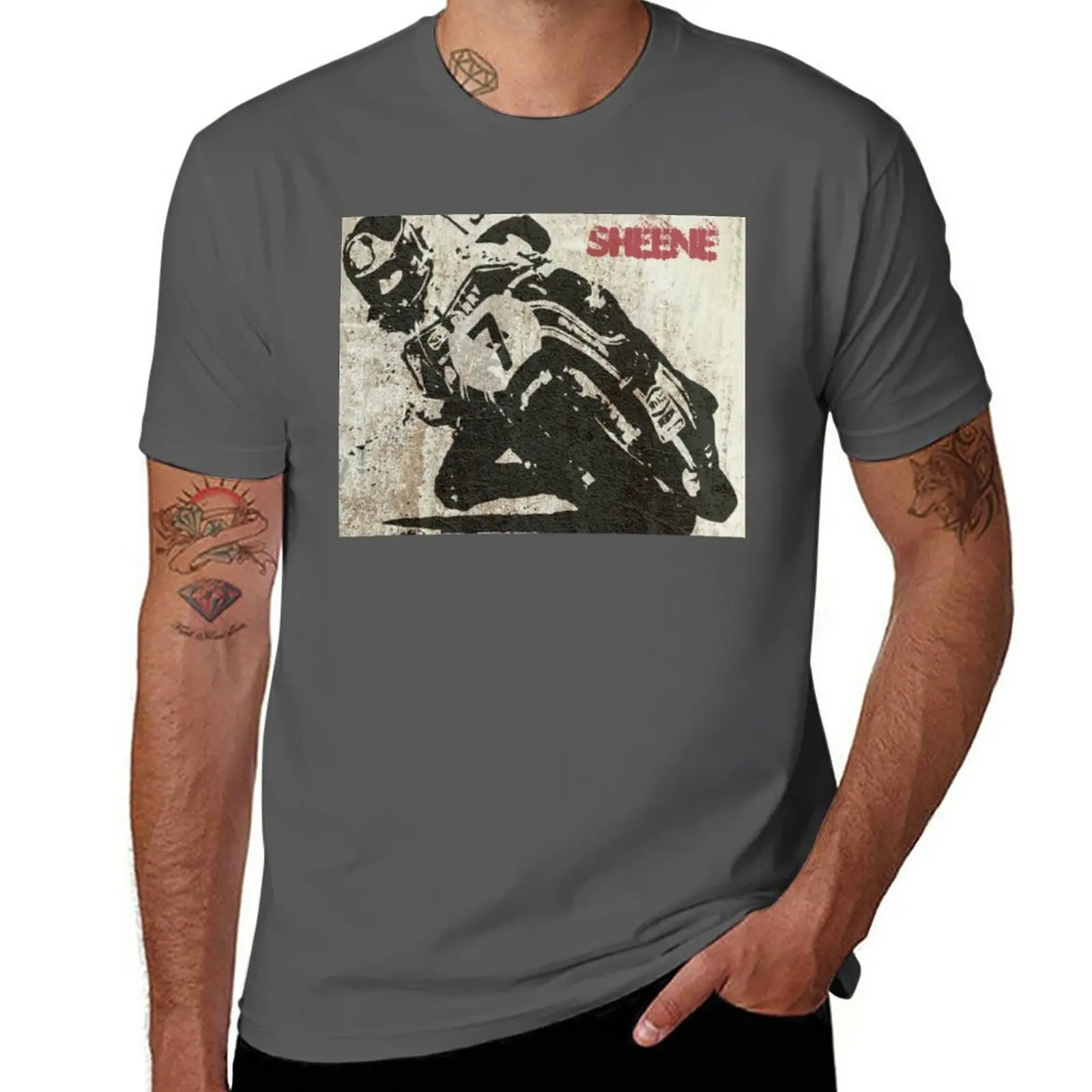 New Graffiti Art: Numero 7: Maglietta Barry Sheene Maglietta Uomo Magliette Personalizzate Maglietta Ad Asciugatura Rapida Maglietta Manica Corta Da U