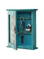 1Pcs Wooden Key Box, Wall Key Bag Wall-Mounted, Farmhouse Keychain Decoration, Decorative Key Holder, Entrance Wall-Mounted Jewelry Storage Box 1