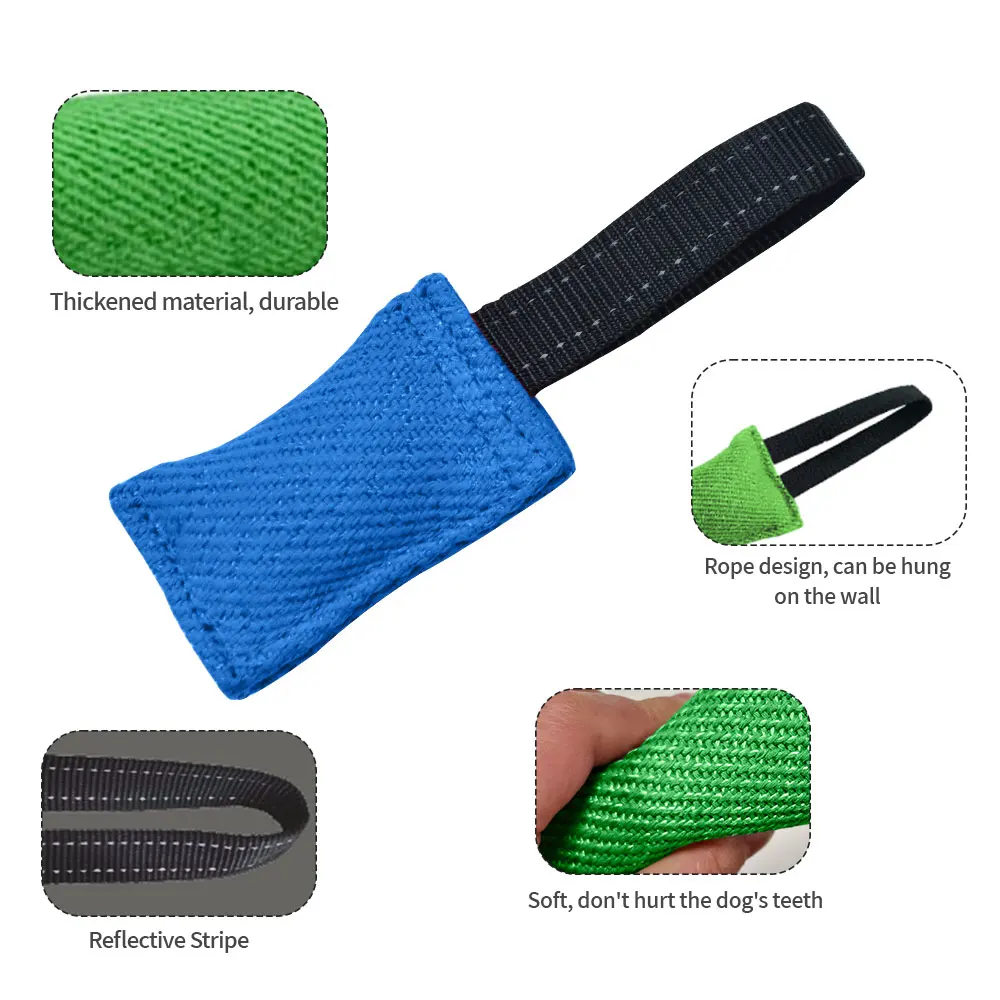 Durable Dog Chew Tug of War Toy - Interactive Training and Teething Chew Stick for Dogs Tear-resistant Linen Material 4