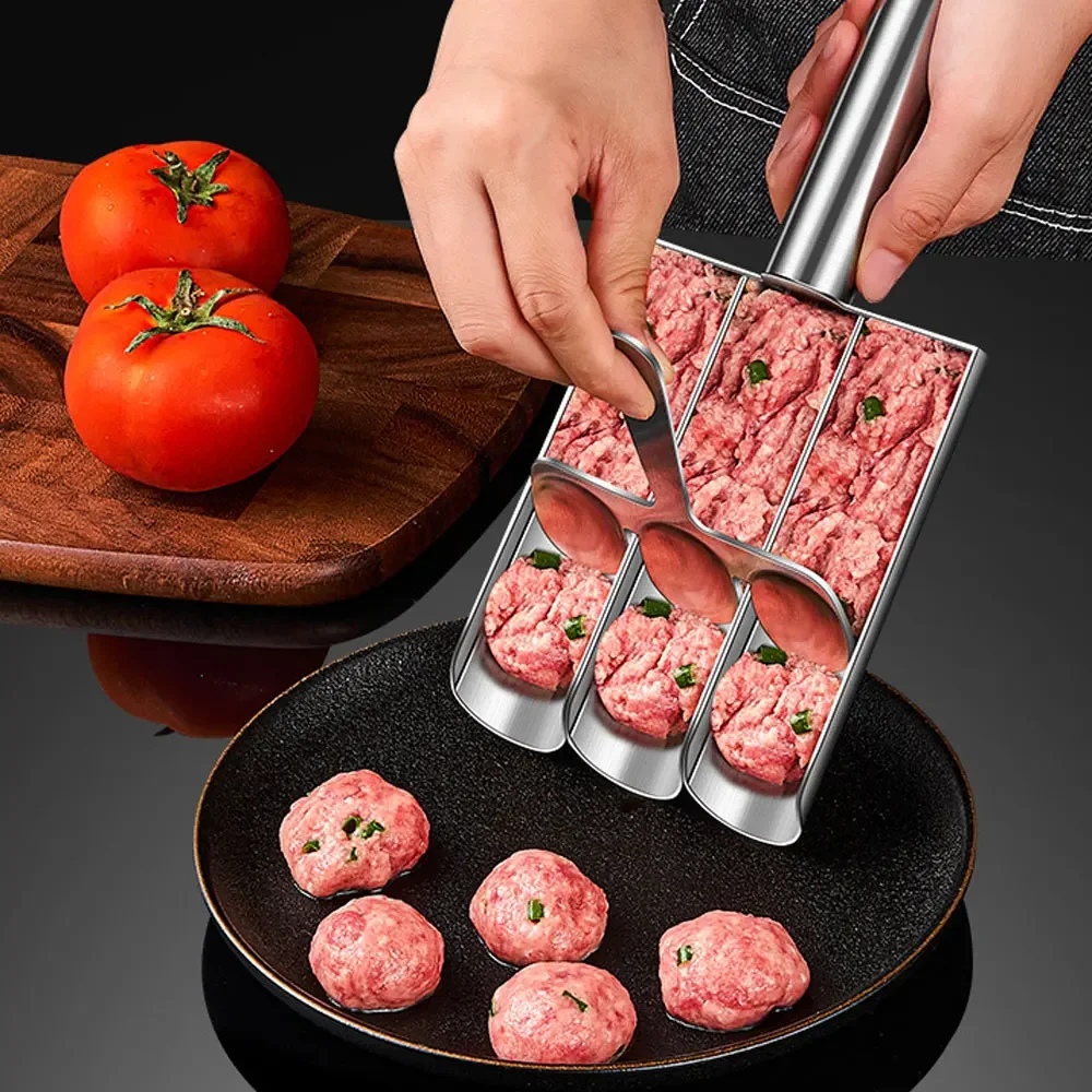Easy-Release Non-Stick Meatball Maker Set-Manual Meatball Spoon for Effortless Fish Balls-Ideal Kitchen Tool for Home Cooking