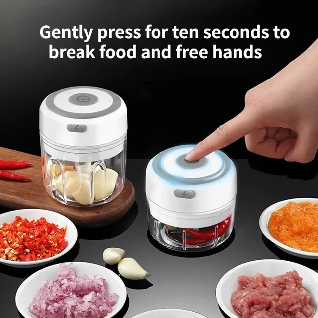 100ml/250ML Manual Meat Mincer Garlic Chopper Rotate Garlic Press Crusher Vegetable Onion Cutter Kitchen Cooking Accessories 2