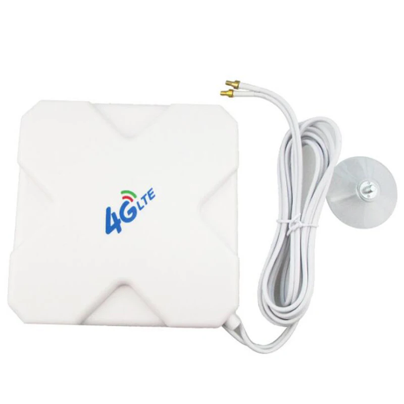 4G LTE 안테나 SMA TS9 CRC9 연결 흡입 컵 부스터가 있는 고이득 35dBi 듀얼 헤드 신호 증폭기 익스텐더