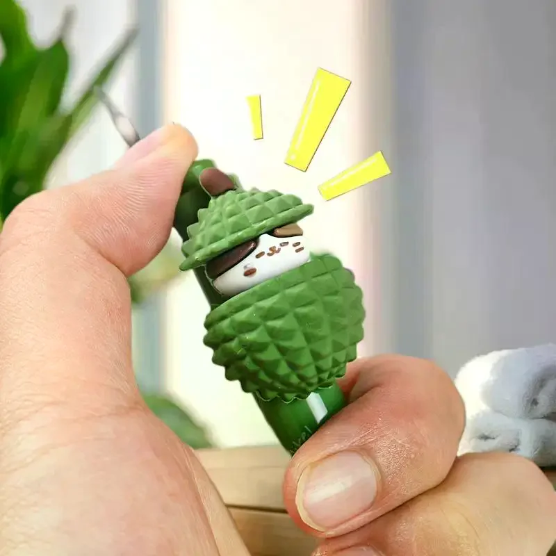 귀여운 두리안 프레스 투 시 캣 젤 펜 귀여운 0.5mm 검정 잉크 시그니처 펜 문구 선물 필기구