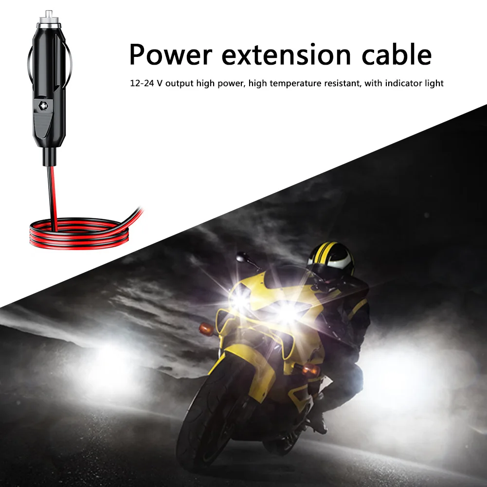 12V 24V 차량용 시거잭 플러그(전원 코드 포함) 20A 퓨즈 장착 차량용 시거잭 소켓 커넥터(0.6m, 1.5m, 4m 전선 포함)