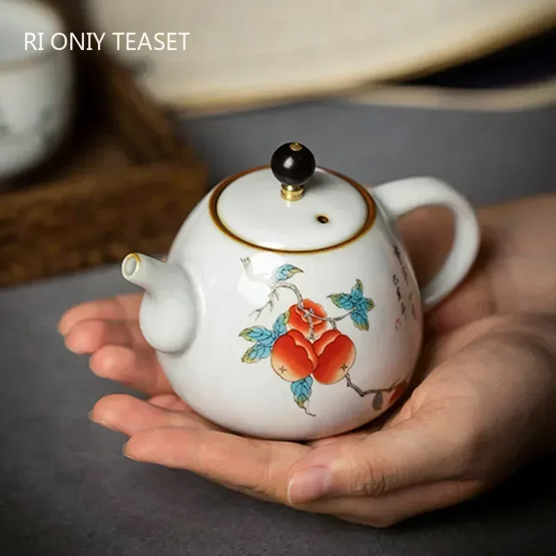 Teiera in ceramica con figure di uccelli e fiori in stile cinese (280 ml) - (stile cinese della forma Yixing) 84 Sa7a1921b390946a6a6775cf9e00b19c5Y