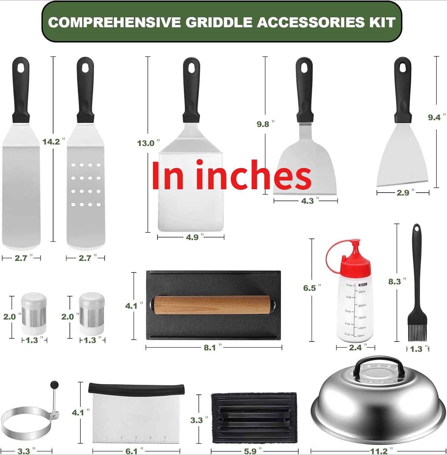 Description Picture 5 of itemGriddle Accessories Kit,Flat Top Grill Accessories Set,Scraper for Outdoor Barbecue barbecue accessories