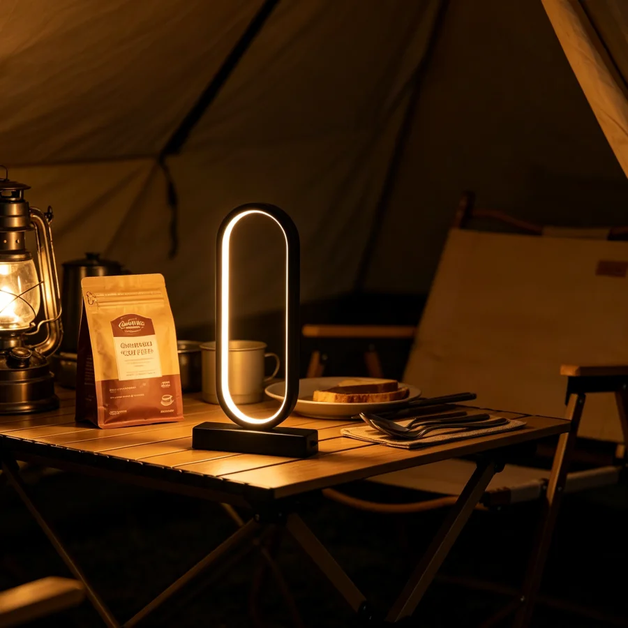 1PC 현대식 타원형 LED 테이블 램프, 따뜻한 백색 주변 조명, 발코니, 침실, 파티오, 거실용 USB 전원 장식 램프