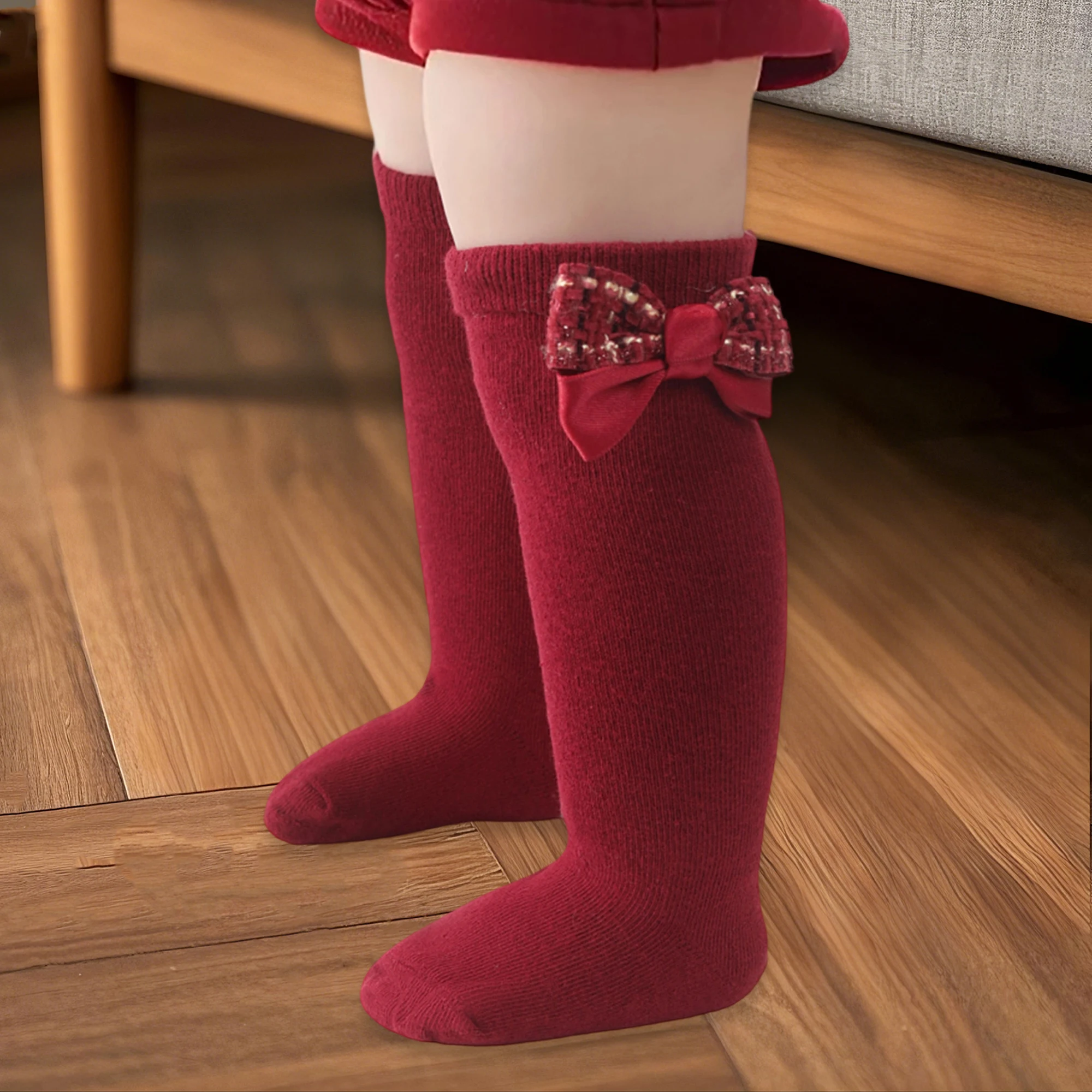 Cute Infant Boys Striped Socks Cozy Stretchy Baby Socks Breathable Knee High Socks for Playtime and Outings