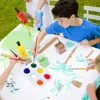 White Plastic Paint Tray Palette Watercolor Ceramic Color Mixing Palette For Painting Party DIY Craft Art Painting Painting Tray 3