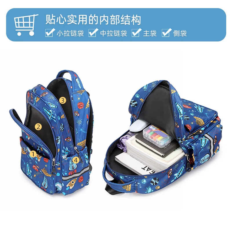 Children's Backpack Boys and Girls School Bags Cute Cartoon Dinosaur Kids Backpacks Waterproof Lightweight Students Bookbags 5