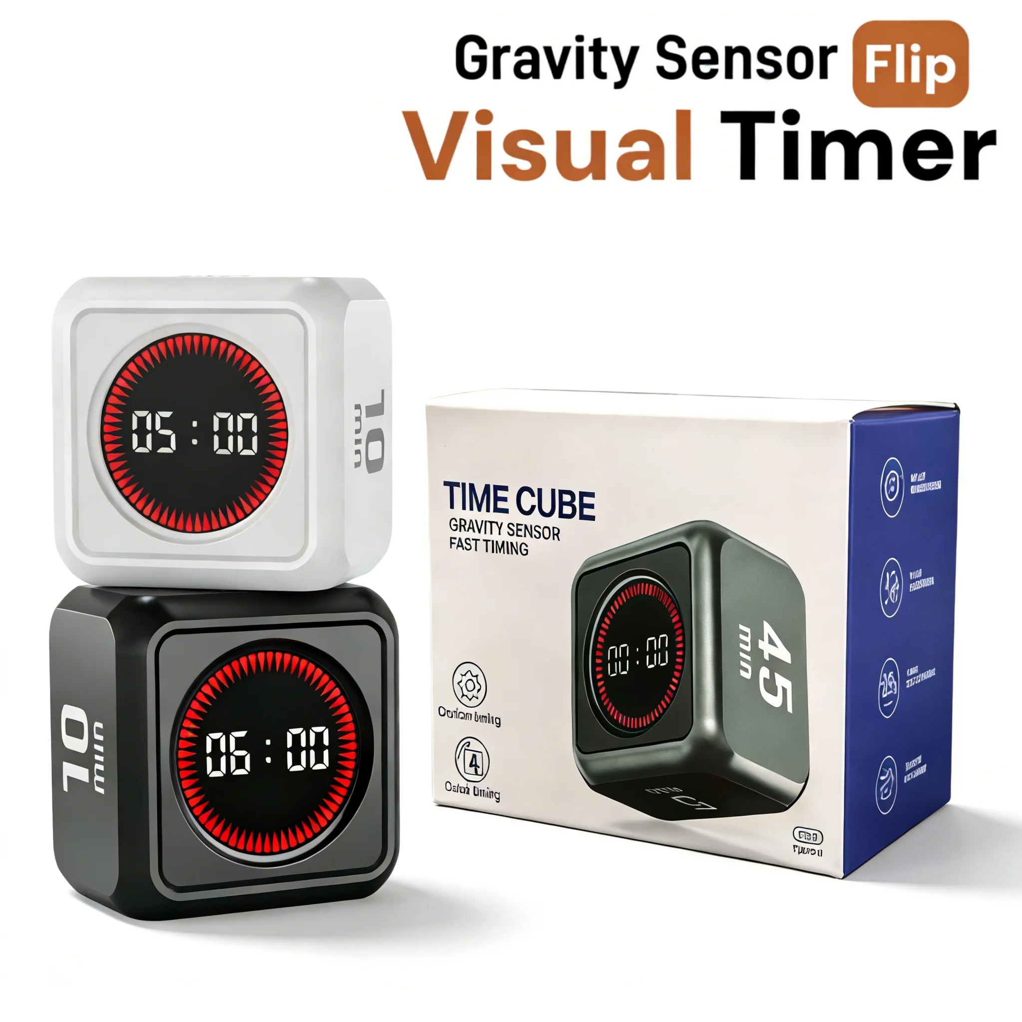 Focus Flip Timer for Studying, Silent Visual Pomodoro Timer with ...