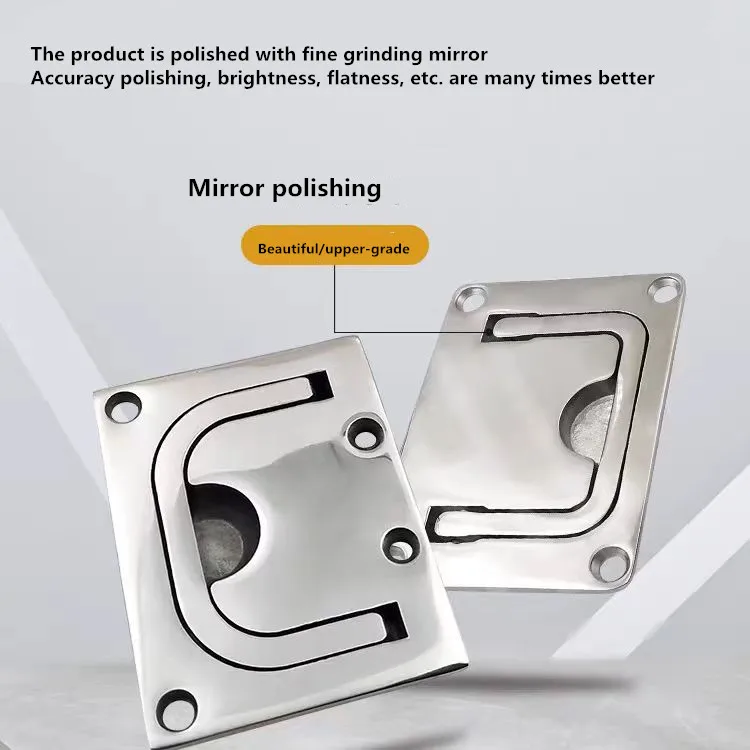 Handle Stainless steel 304/316 industrial panel folding hatch cover concealed bottom plate solid embedded 1 PC