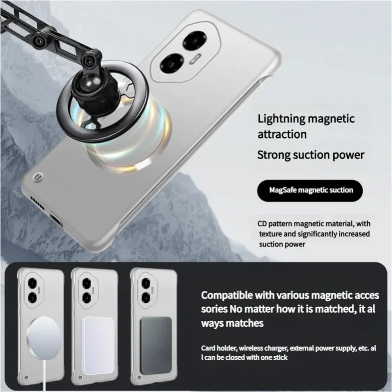 Ultra Thin Metallic Frameless Magnetic Phone Case - Matte Shockproof Protective Cover
